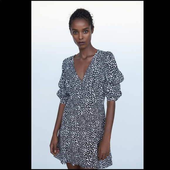 NWT! Zara animal print dress xs - Picture 1 of 5